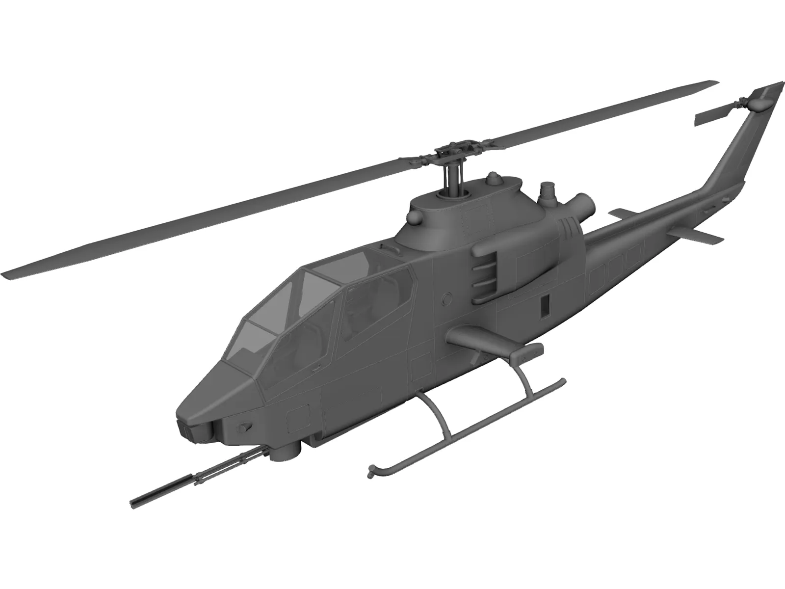 Bell AH-1 Cobra 3D Model main preview