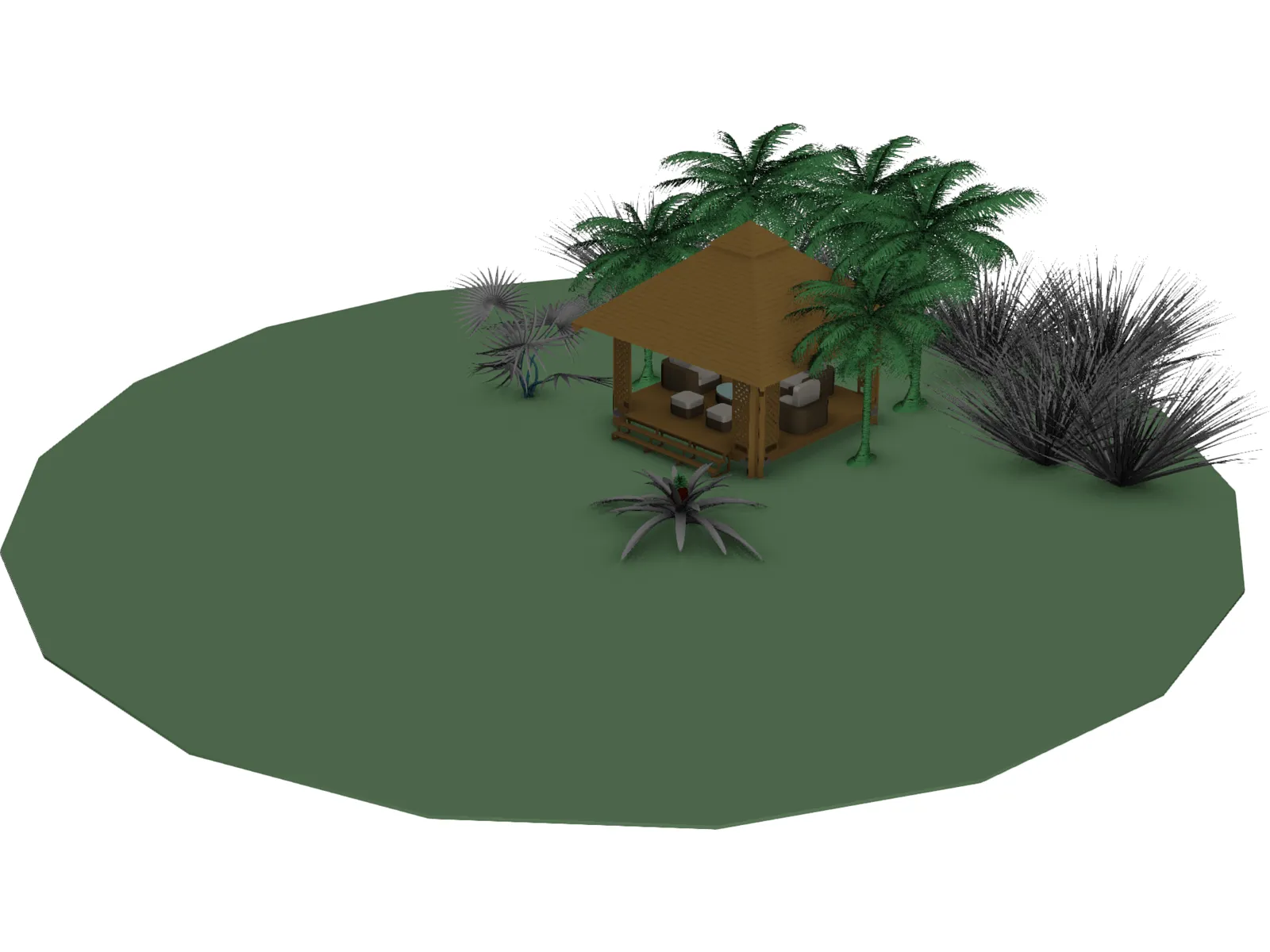 Gazebo 3D Model main preview