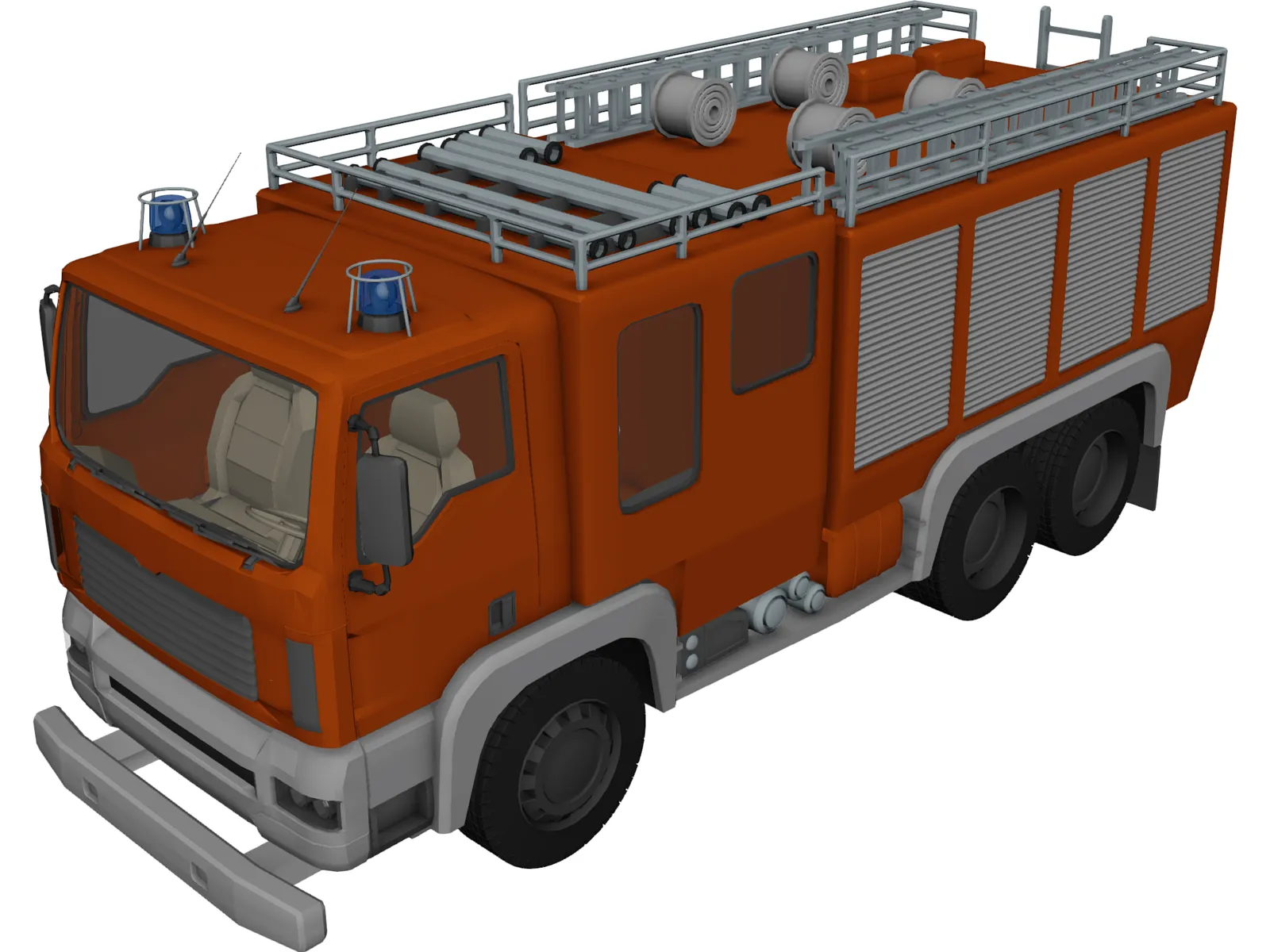 MAN Firetruck 3D Model main preview