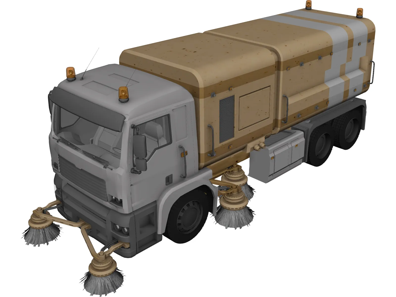 MAN TGA Street Cleaning Truck 3D Model main preview