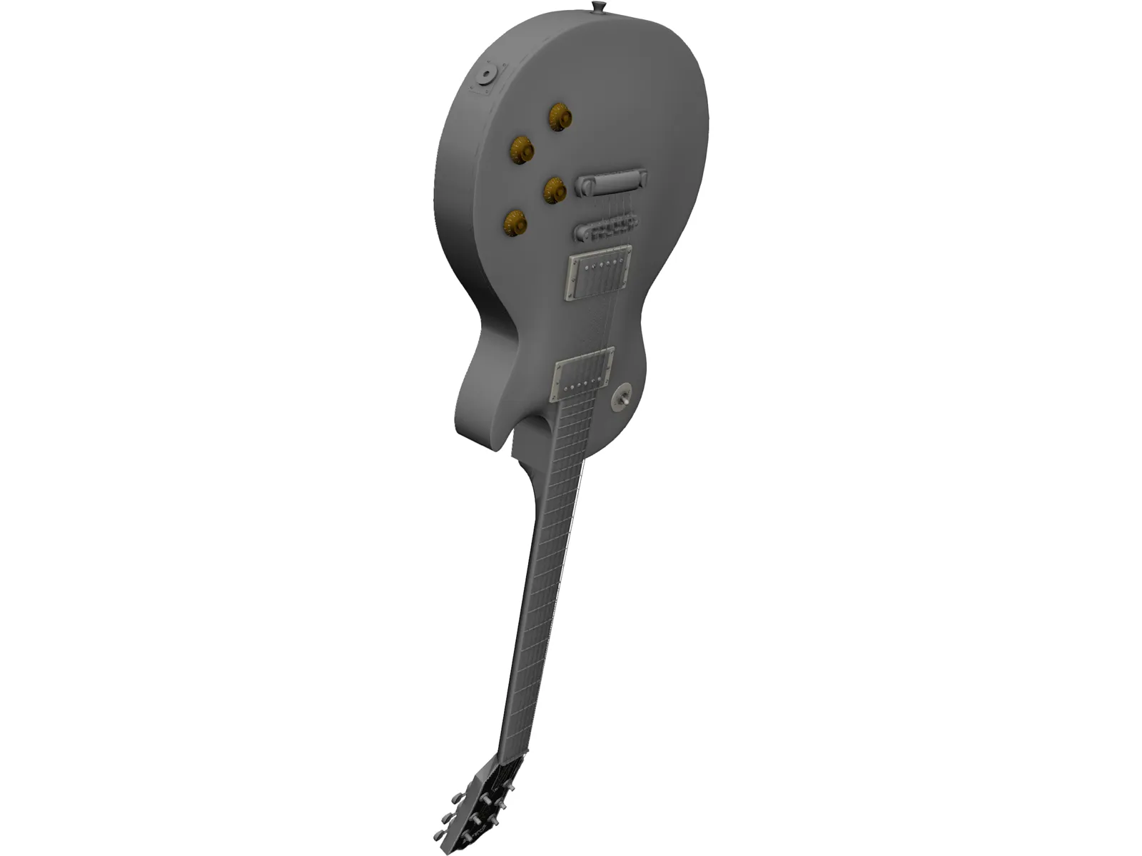 Gibson Les Paul Guitar 3D Model main preview