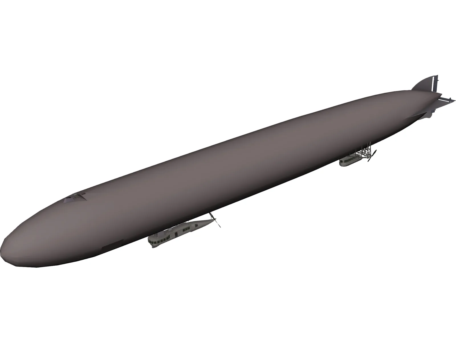 Zeppelin Airship Blimp 3D Model main preview