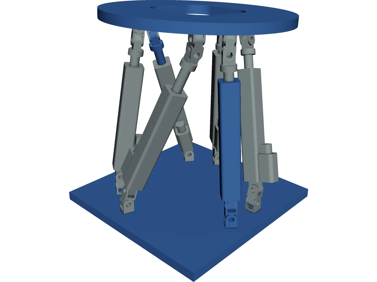 Stewart Platform 3D Model main preview