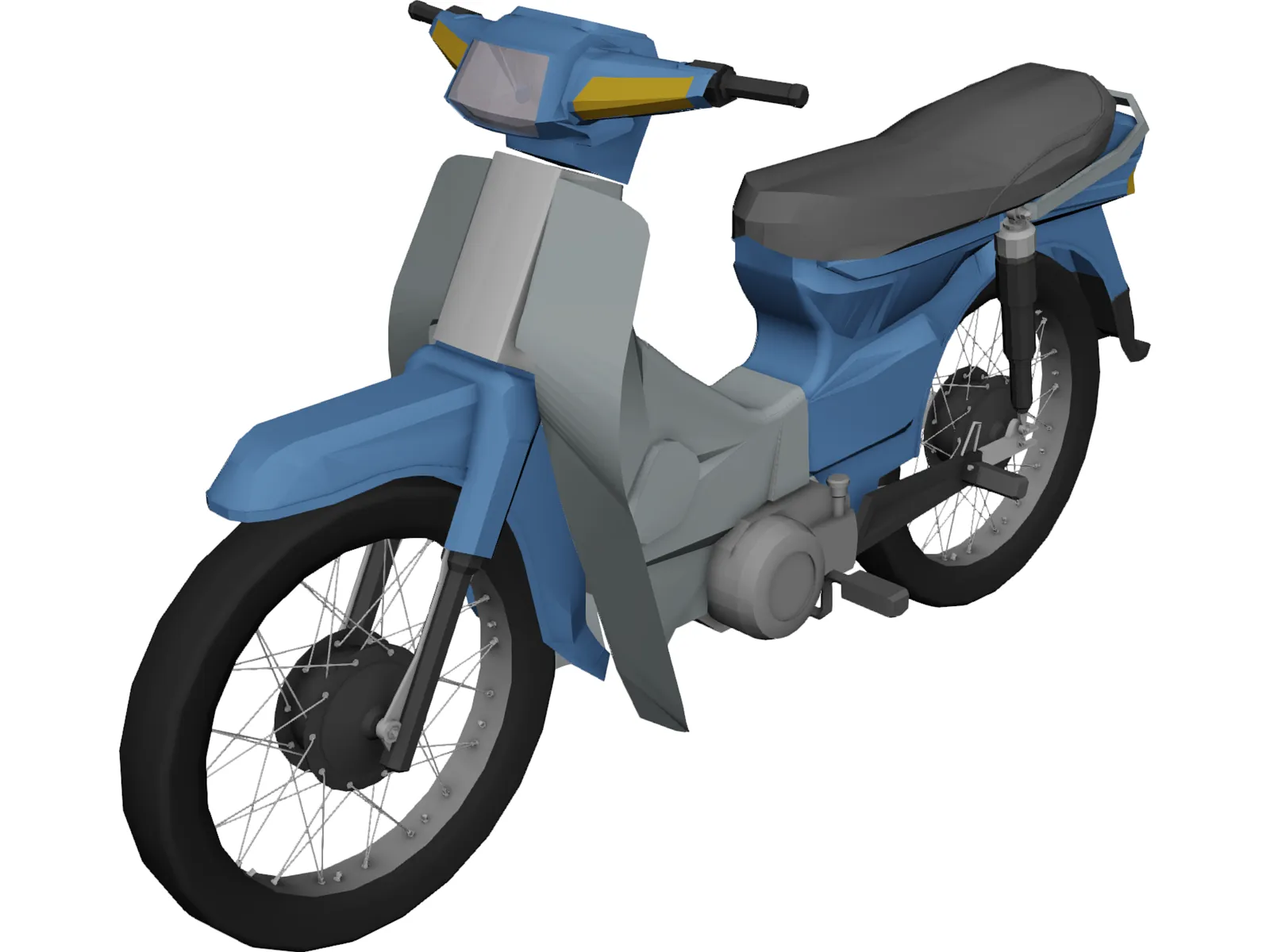 Honda C100 Dream 3D Model main preview