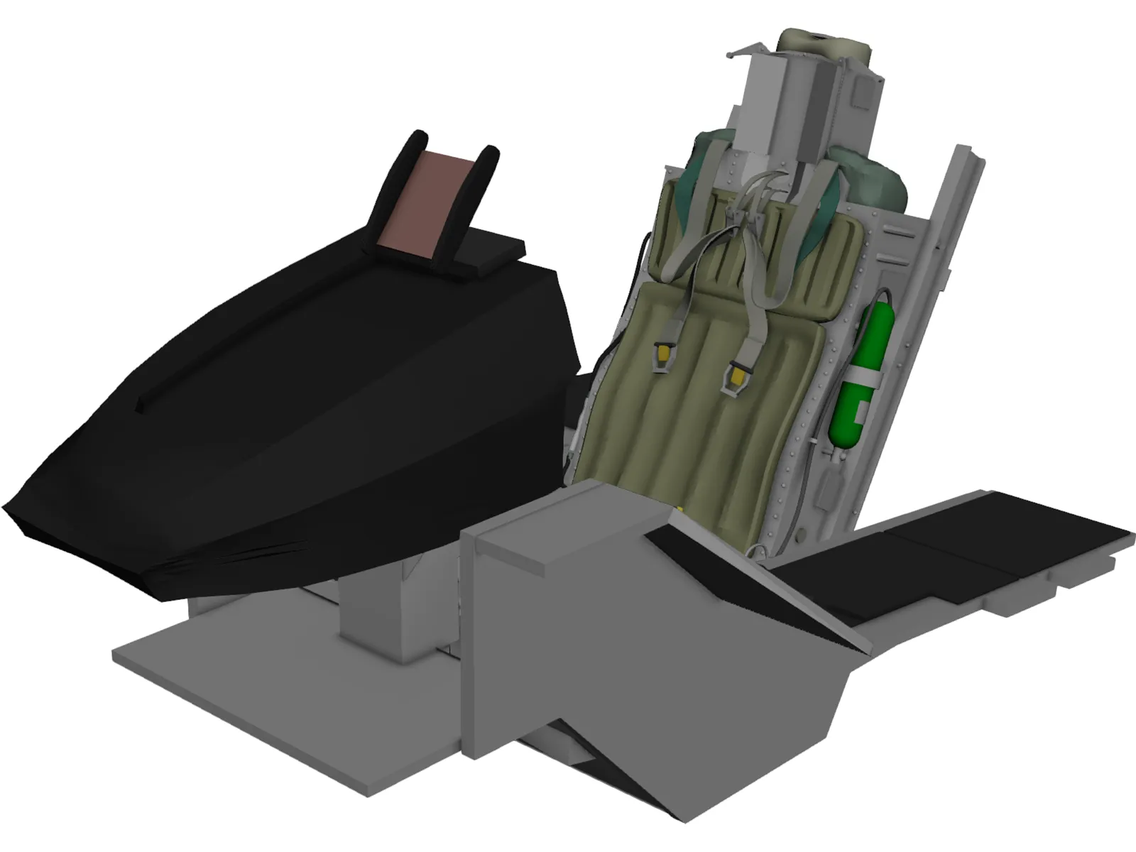 F-16 Ejection Seat 3D Model main preview