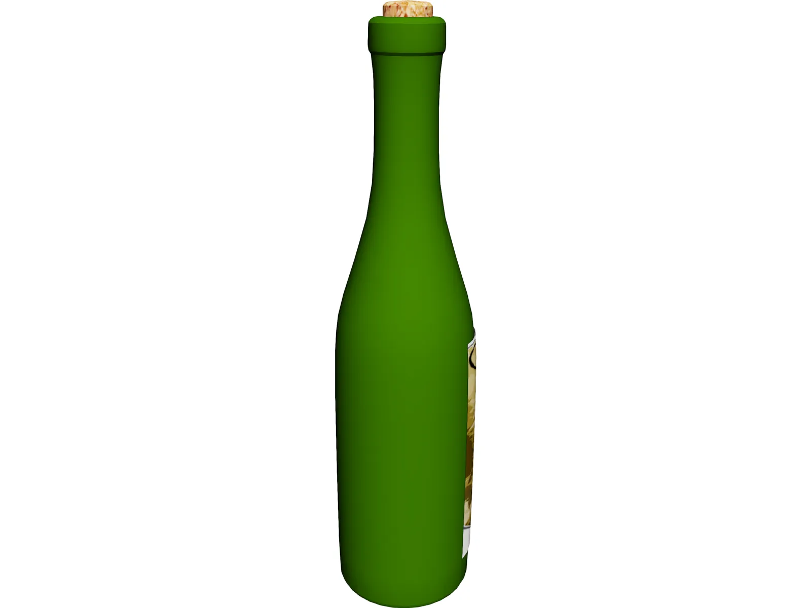 Bottle of Wine 3D Model main preview