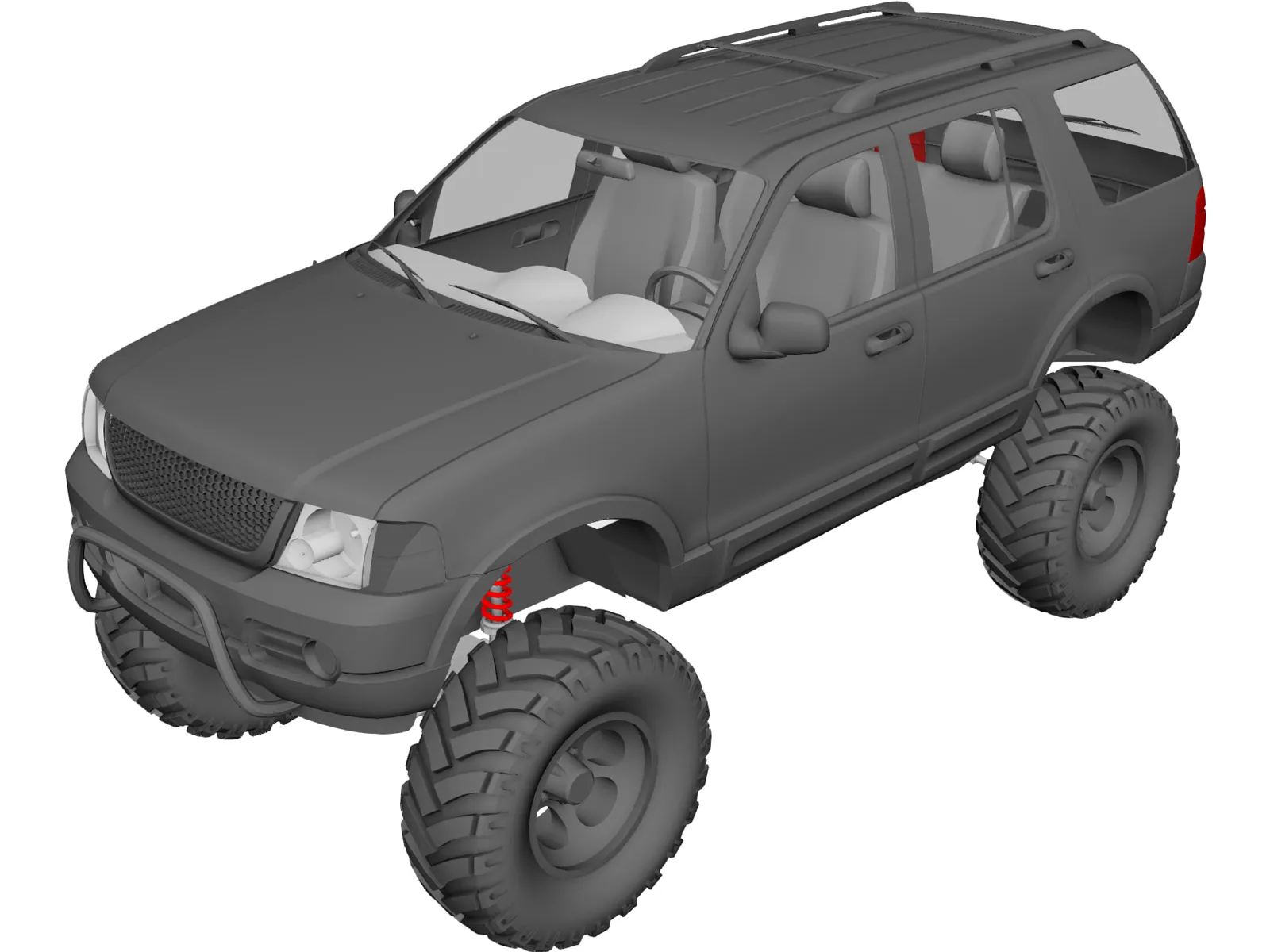 Ford Explorer [Lifted] (2002) 3D Model main preview