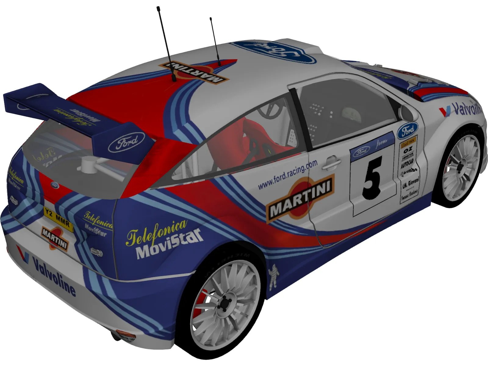 Ford Focus WRC 3D Model main preview