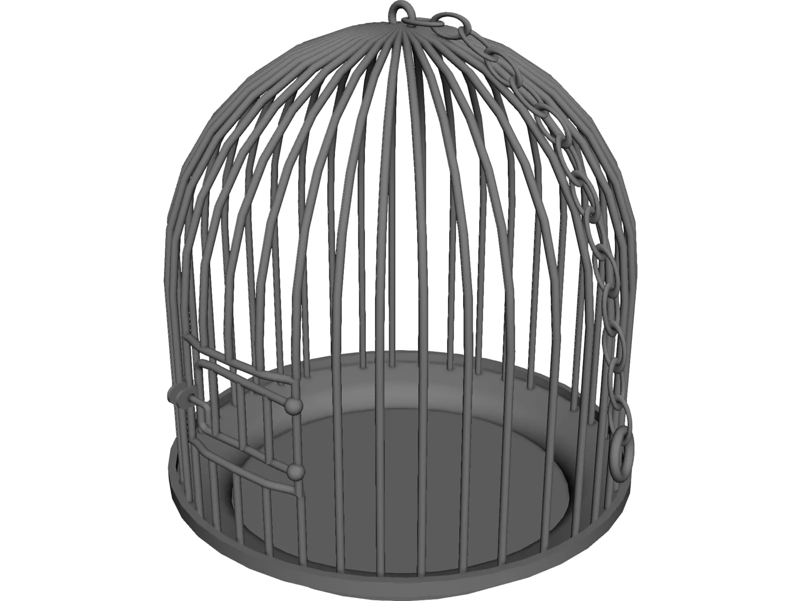 Bird Cage 3D Model main preview