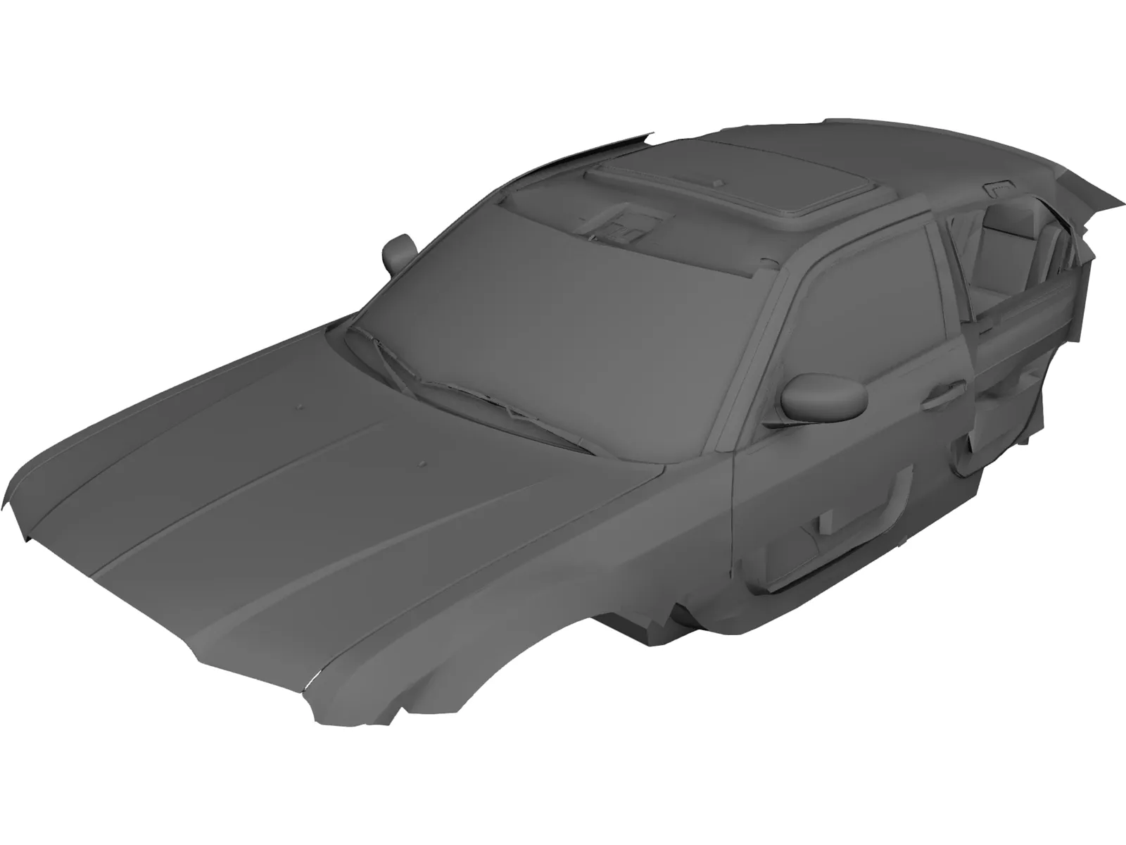 Interior Chrysler 300C 3D Model main preview