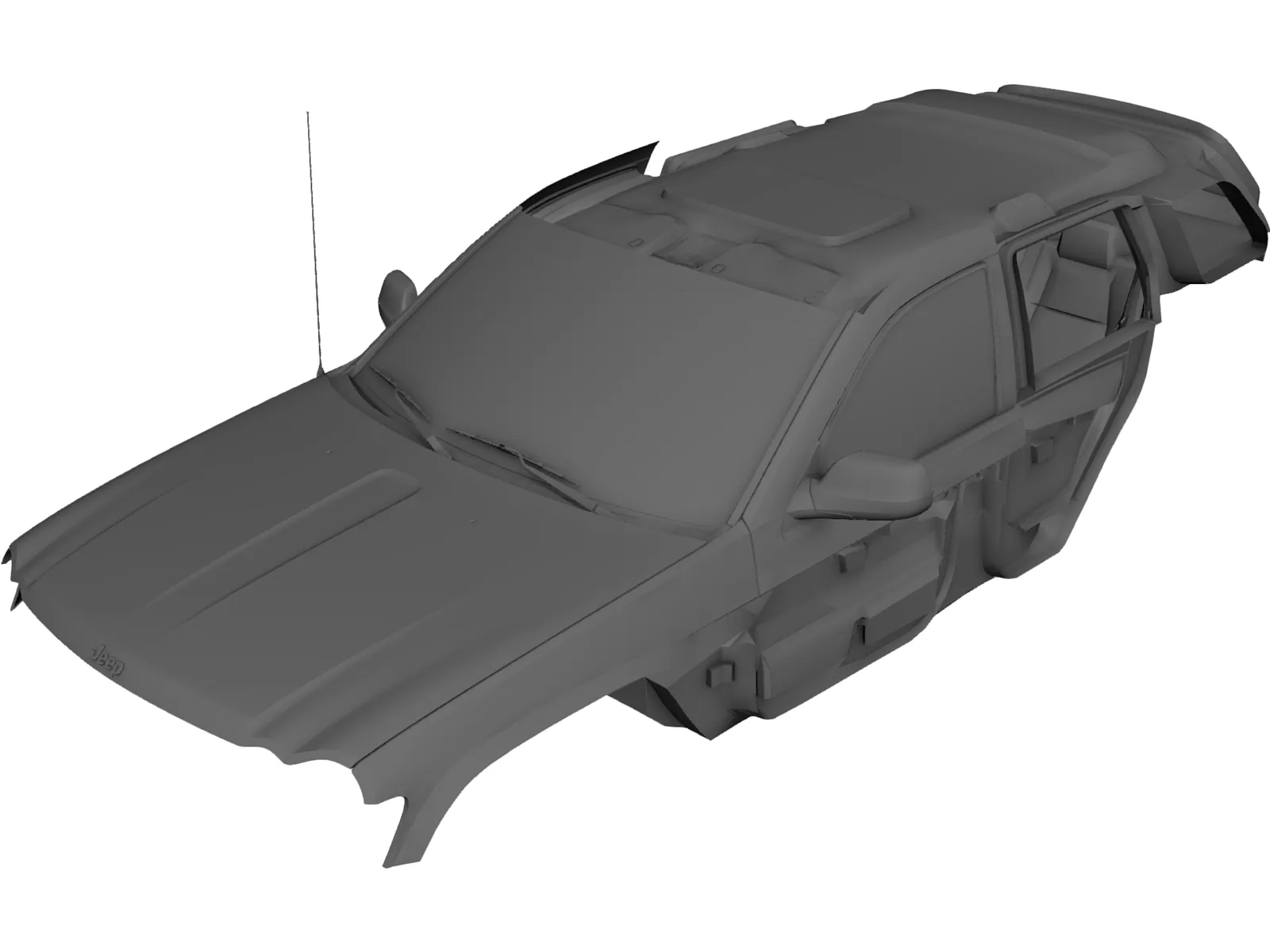 Interior Jeep Grand Cherokee 3D Model main preview