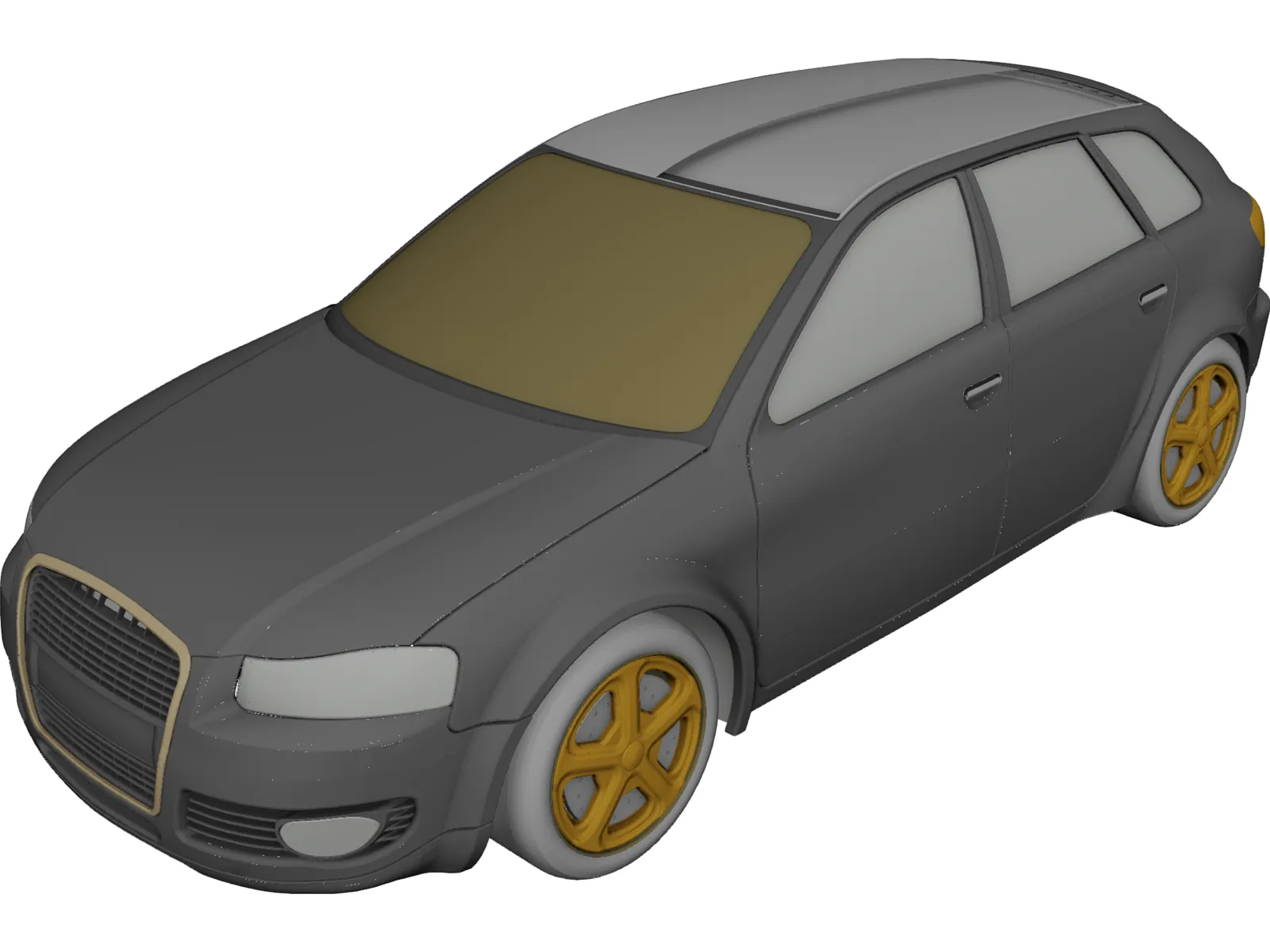 Audi A3 Body 3D Model main preview