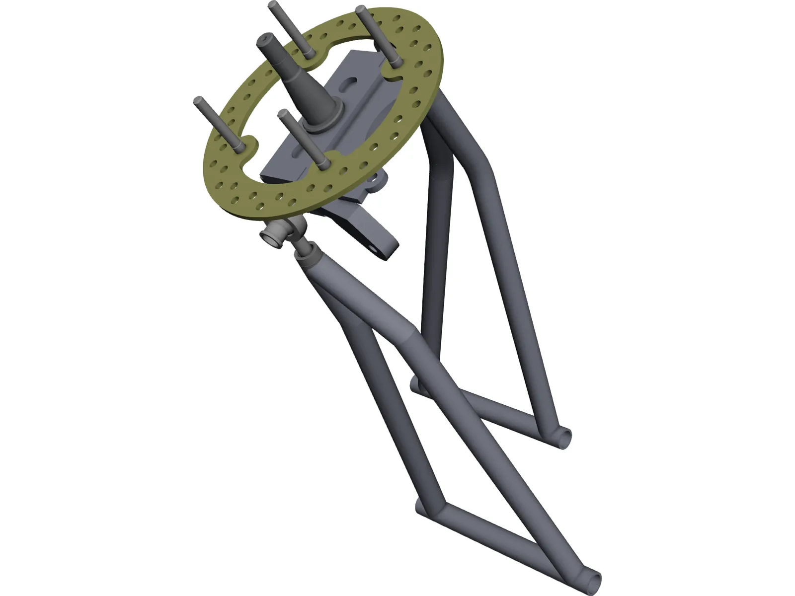 Polaris RZR (Race) 2WD Front Suspension 3D Model main preview