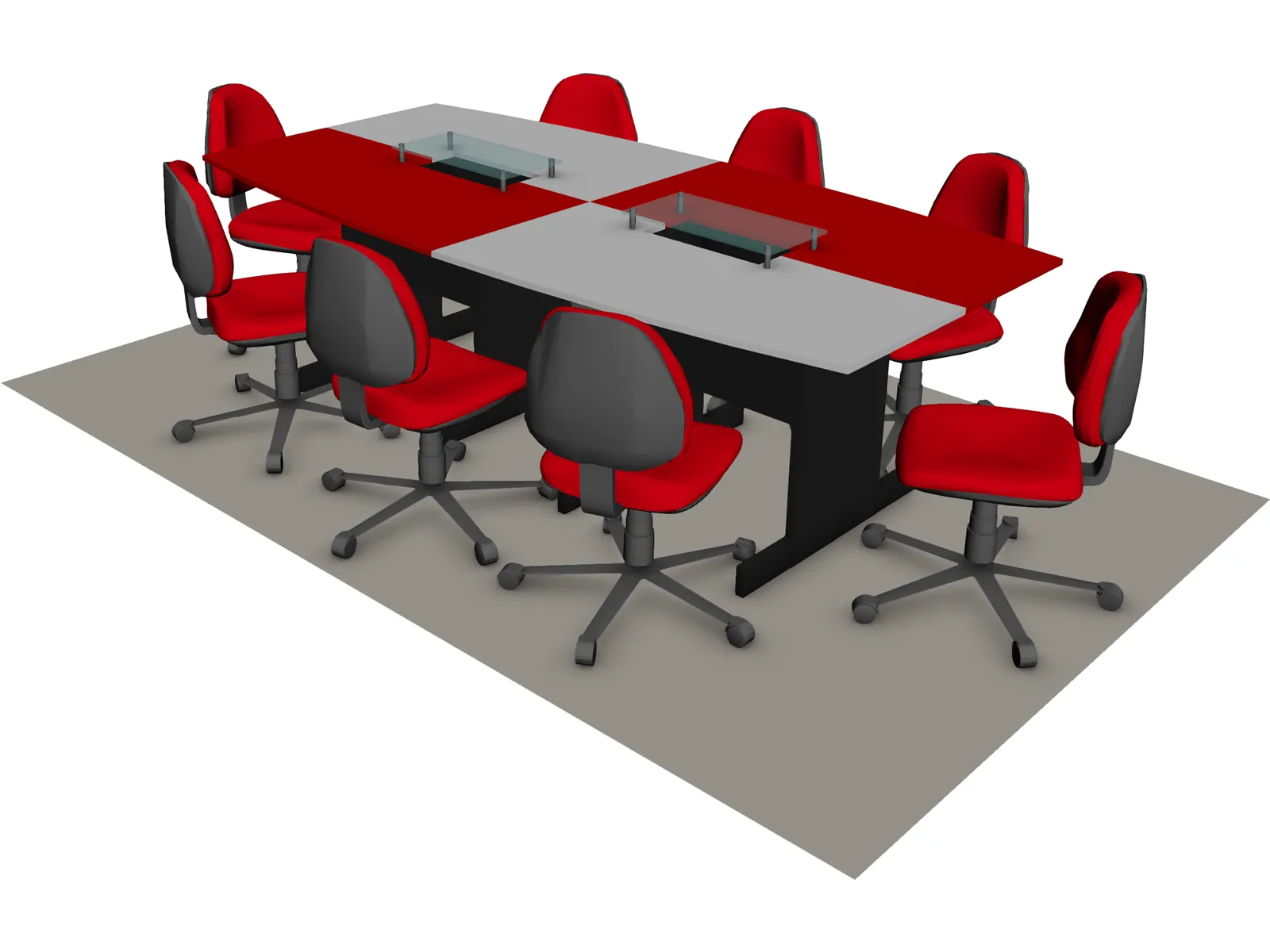 Conference Table 3D Model main preview
