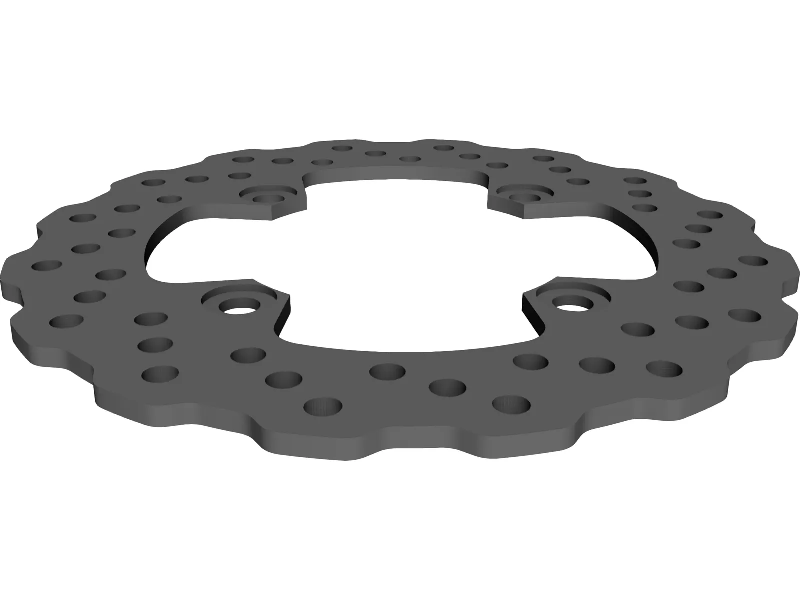 Brake Rotor Rear Kawasaki ZX10R 3D Model main preview