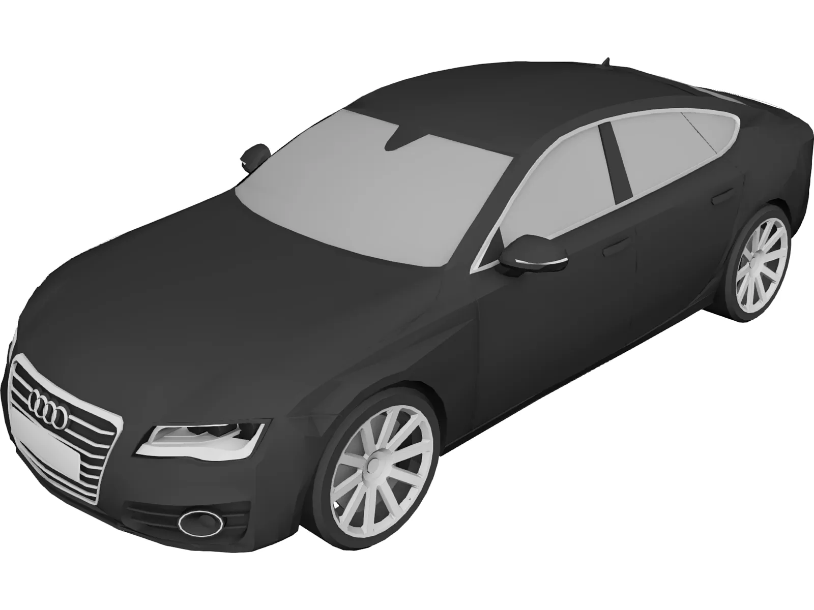 Audi A7 Sportback 3D Model main preview