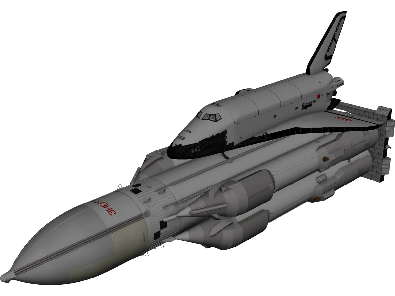 Rocket System Energia-Buran 3D Model main preview