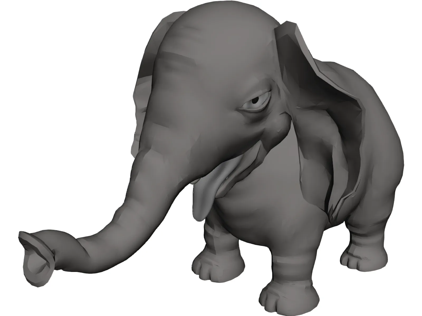 Shisho Elephant 3D Model main preview