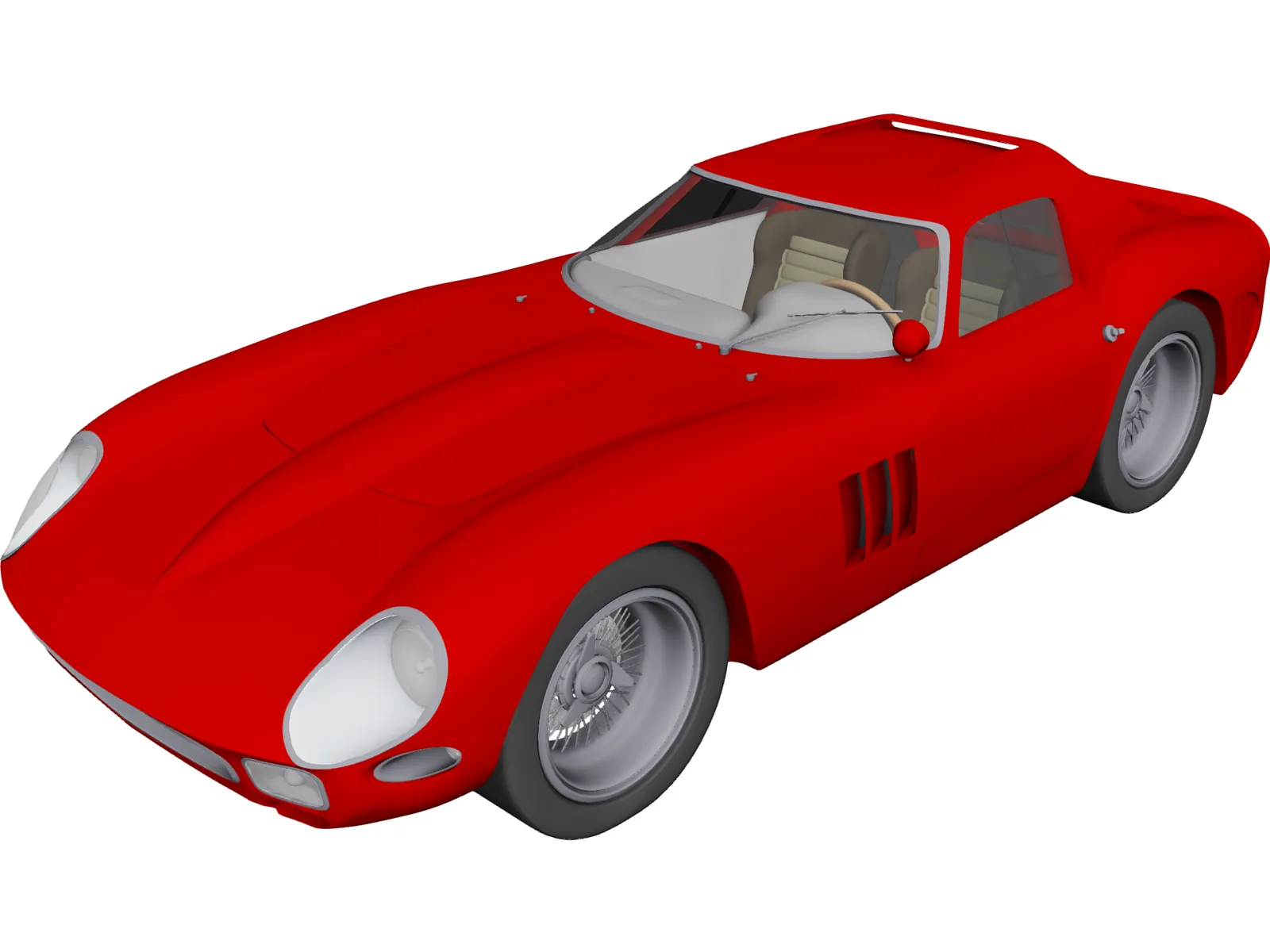Ferrari GTO 3D Model main preview
