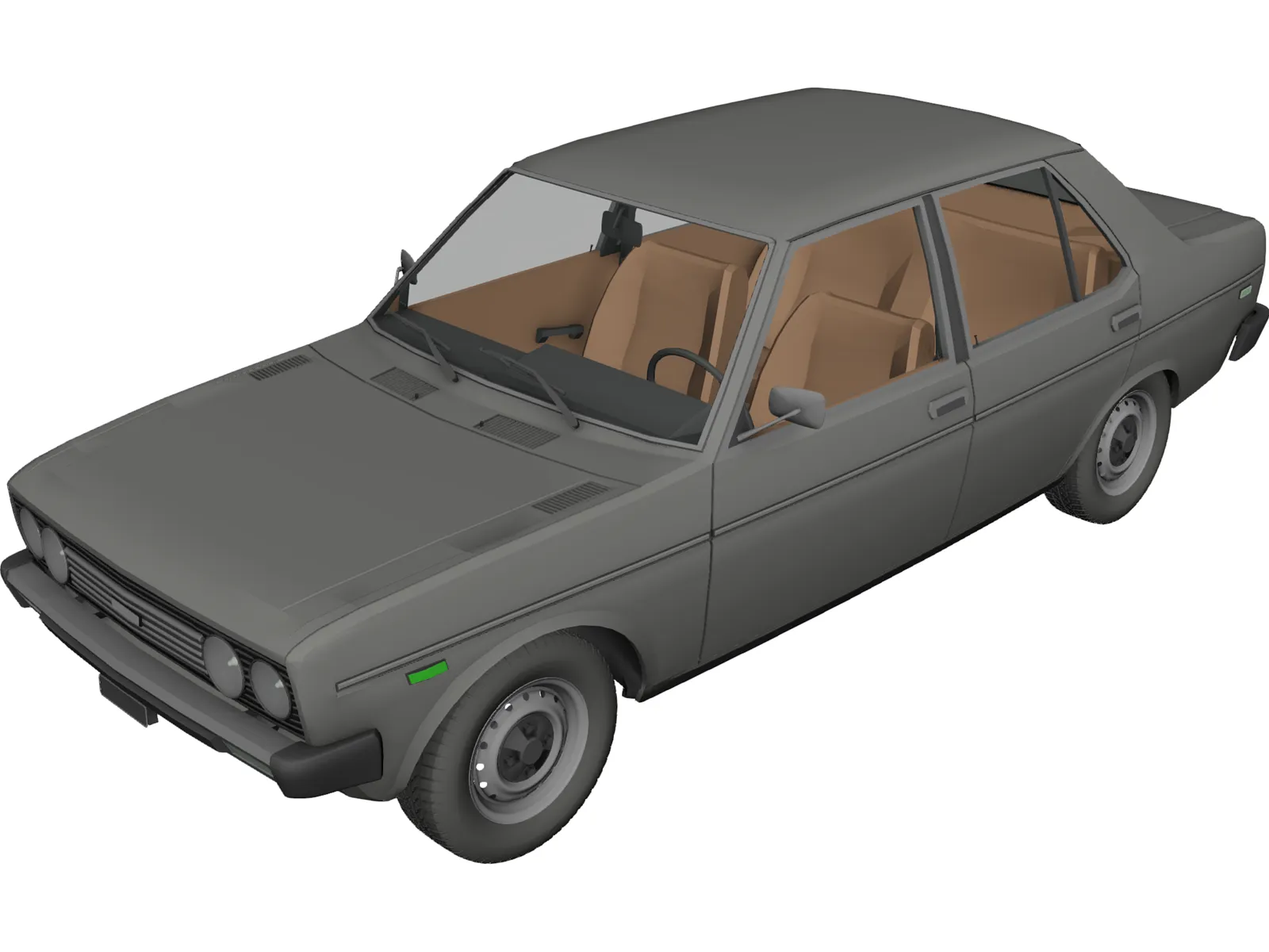 Fiat 131 Mirafiori 3D Model main preview