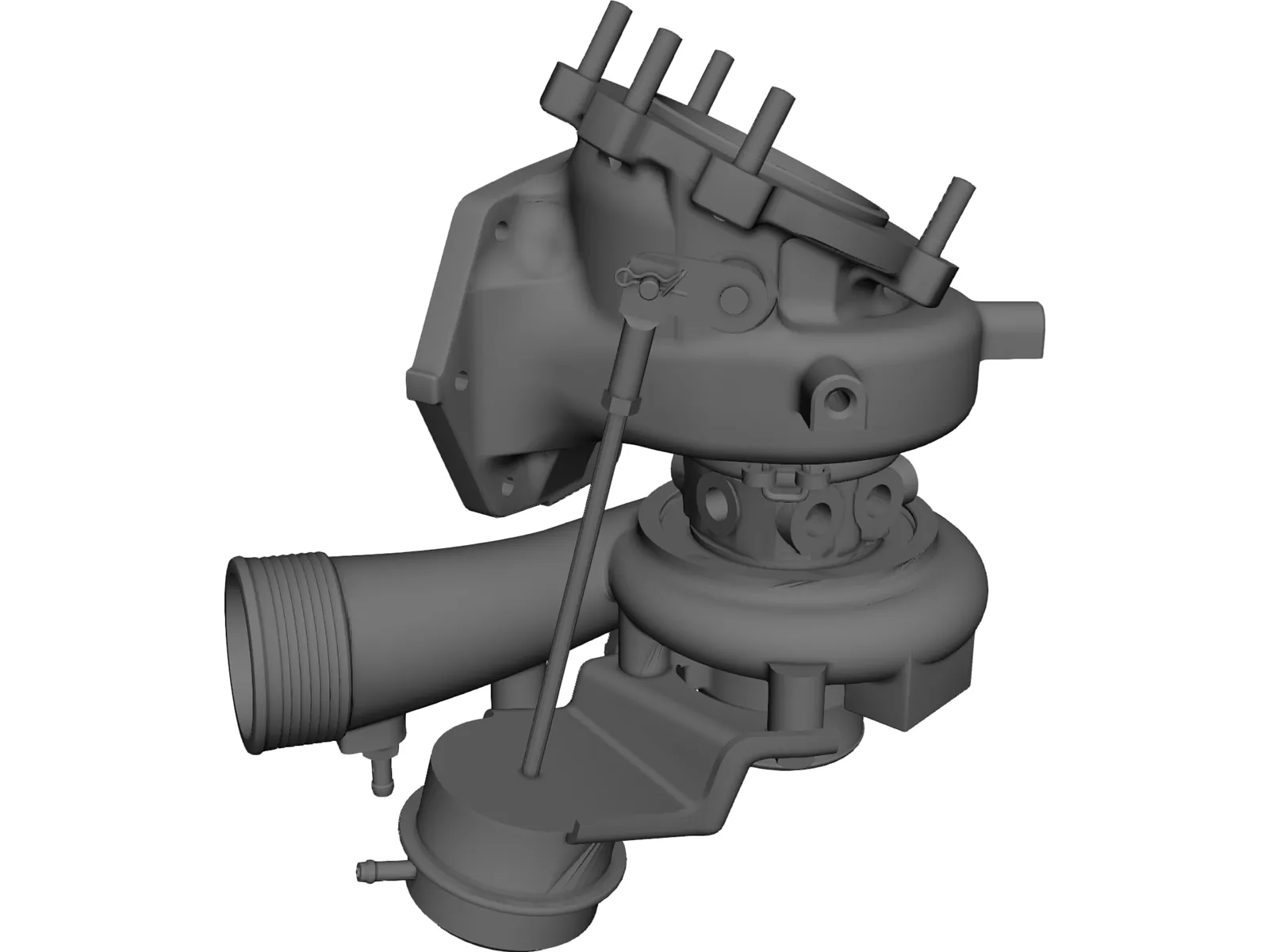 Turbocharger Diesel Engine 3D Model main preview