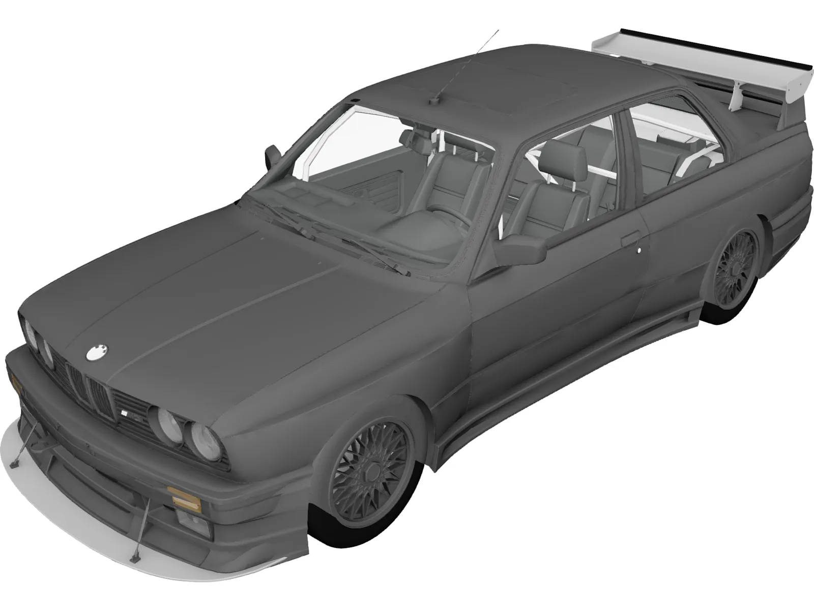 BMW M3 E30 (1991) 3D Model main preview