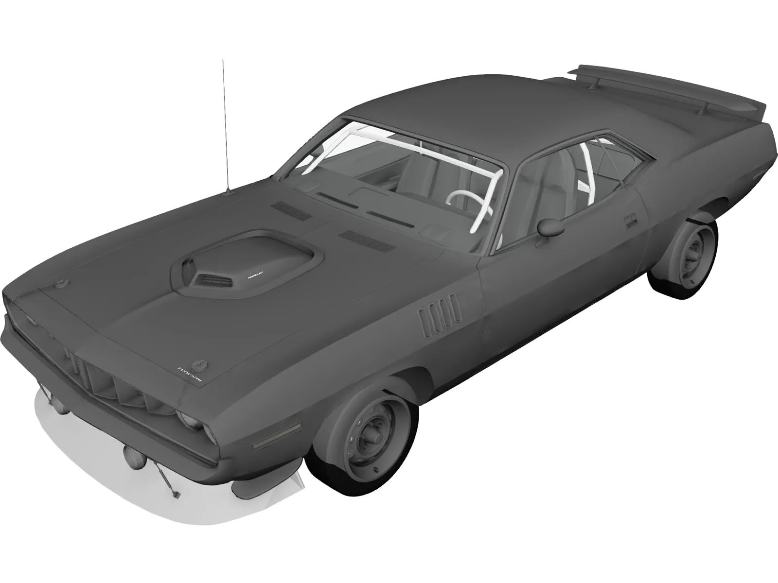 Chrysler Cuda 426 (1971) 3D Model main preview