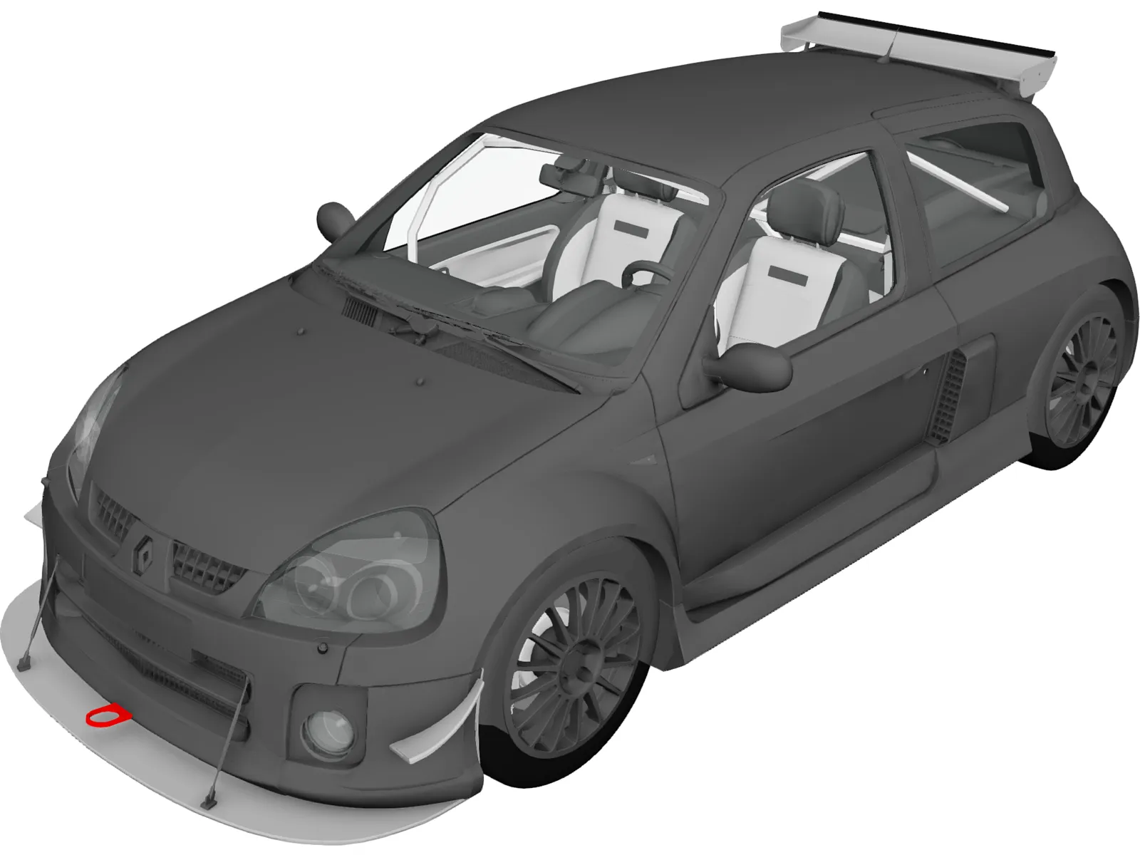 Renault Clio V6 Sport (2003) 3D Model main preview
