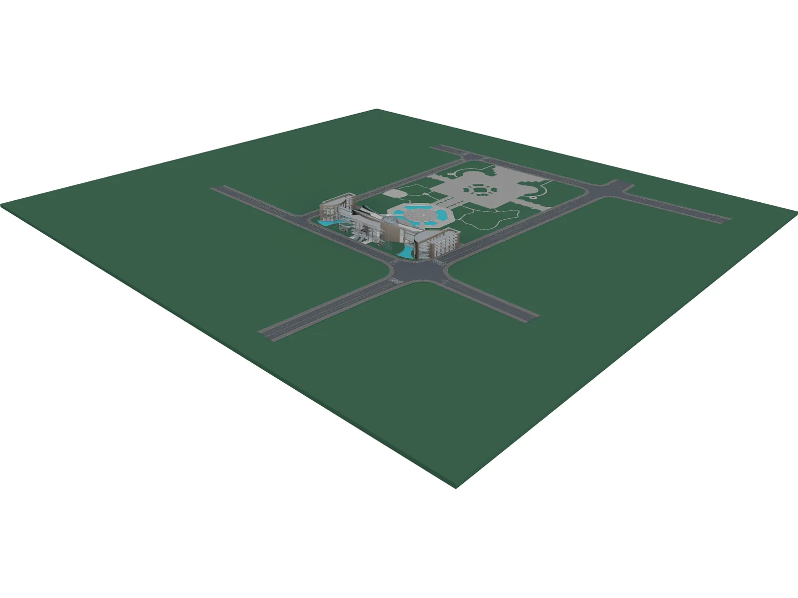 Central City Building 3D Model main preview