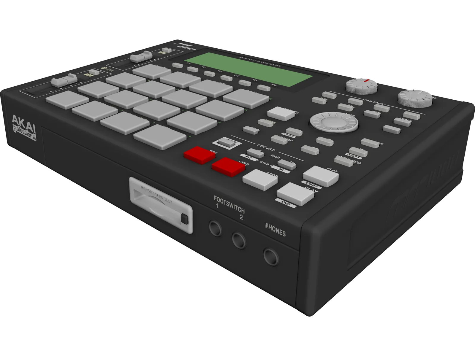 Akai MPC 1000 3D Model main preview