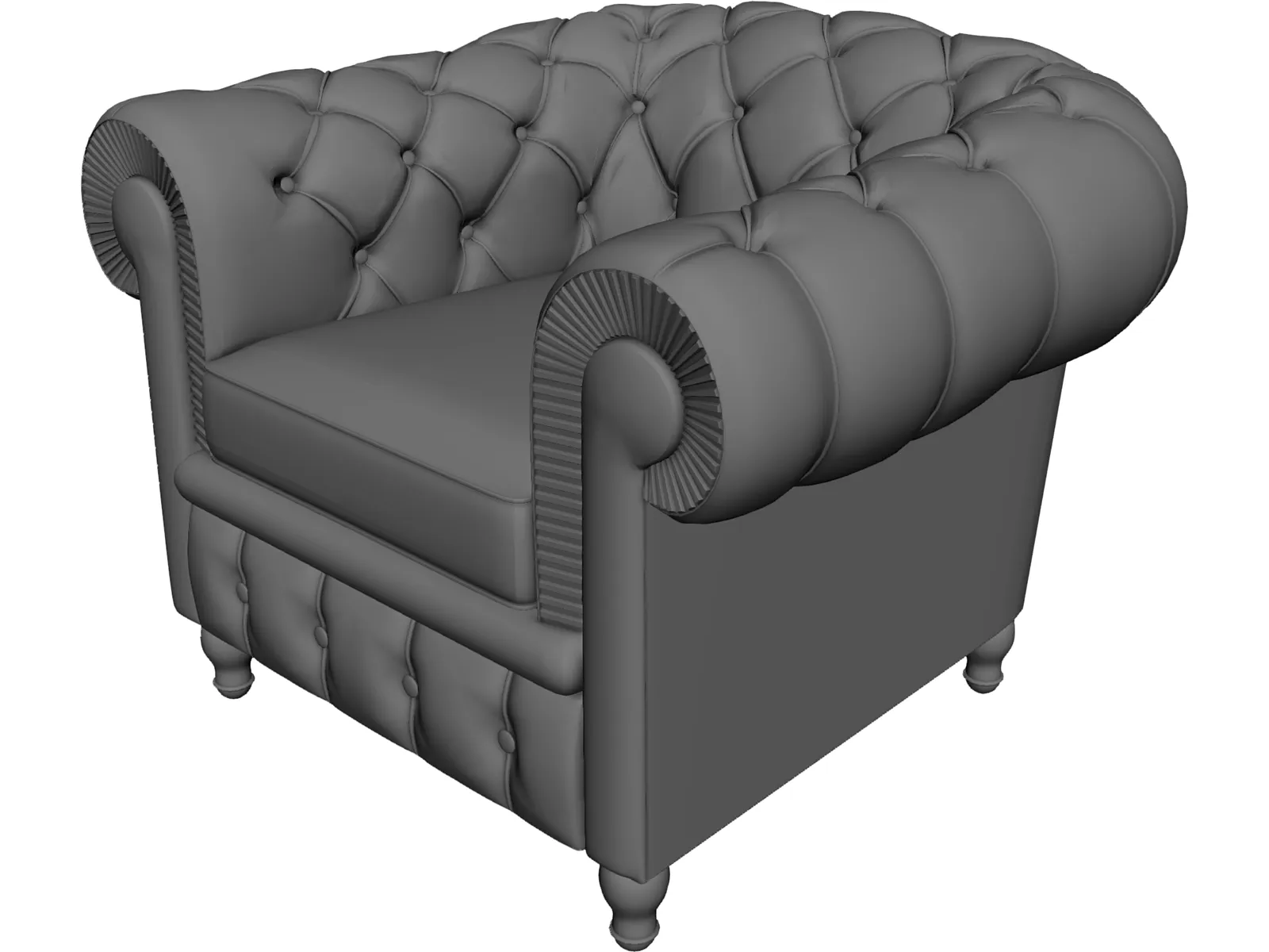 Armchair 3D Model main preview