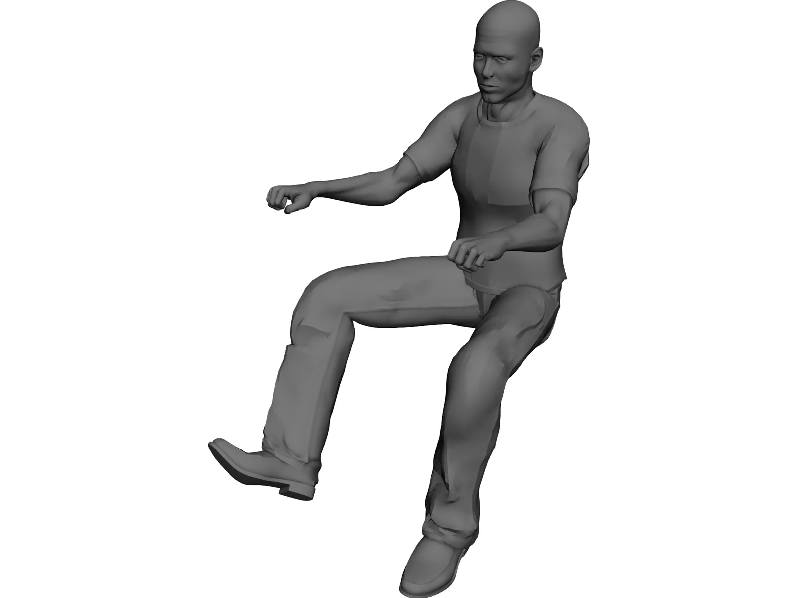 Scooter Driver 3D Model main preview