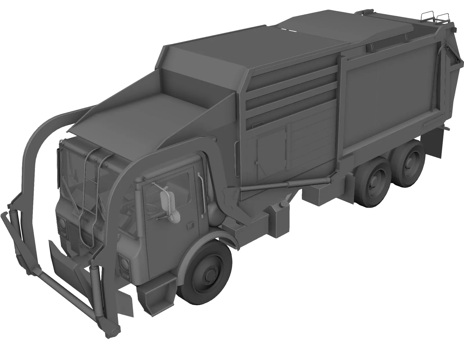 Garbage Truck 3D Model main preview