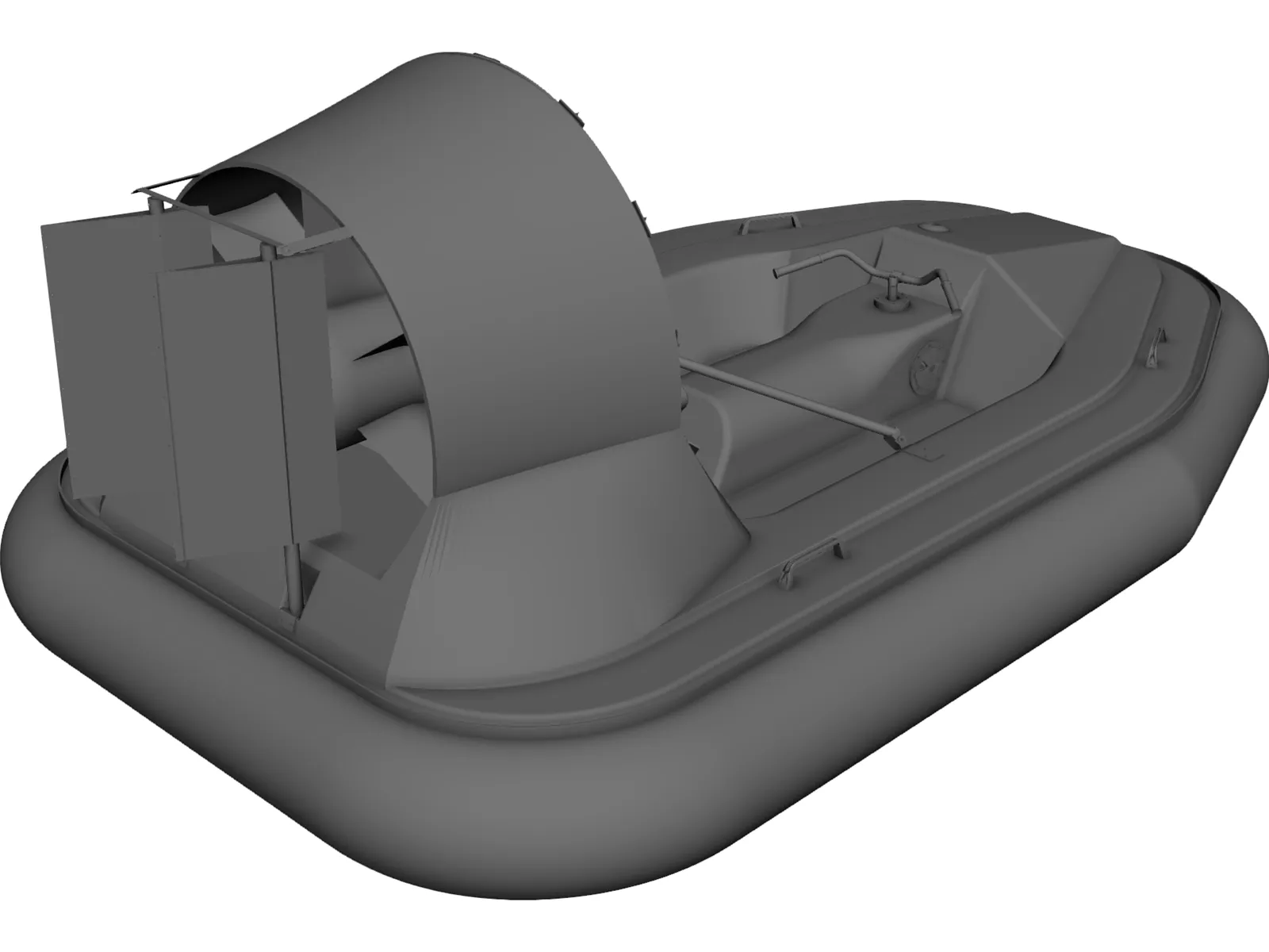 Hovercraft 3D Model main preview