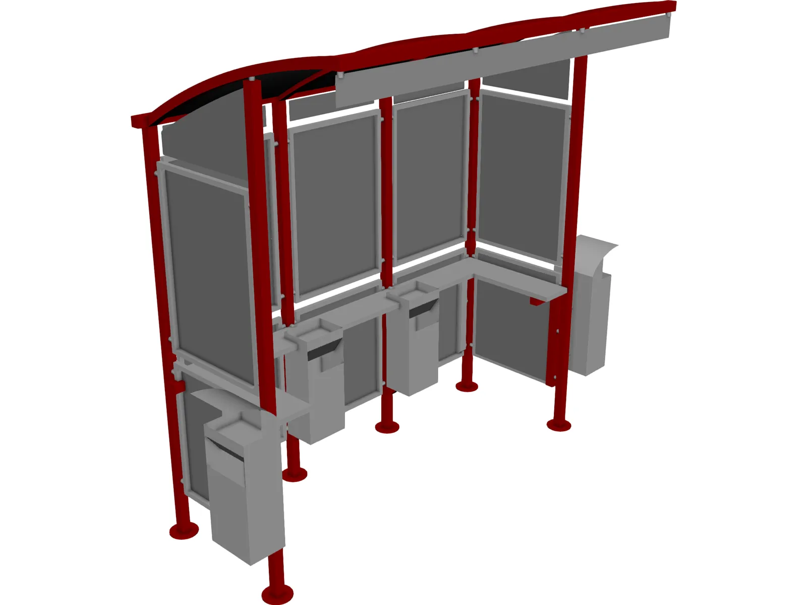 Bus Stop 3D Model main preview