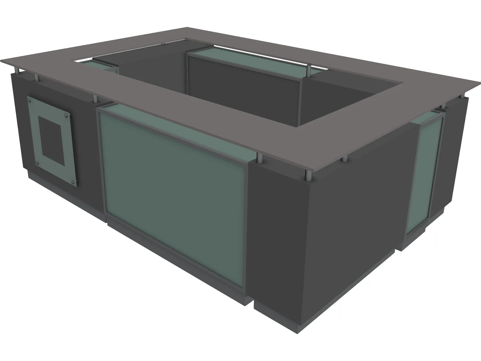 Mall Kiosk 3D Model main preview