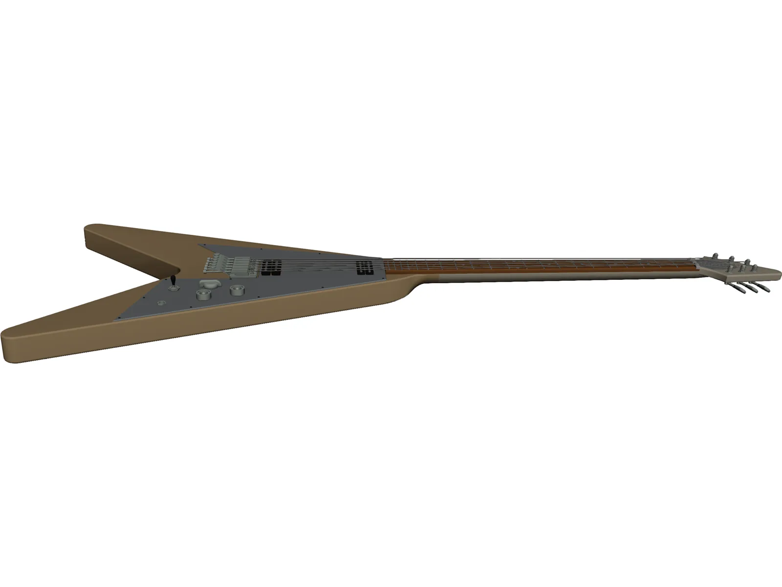 Flying V Guitar 3D Model main preview