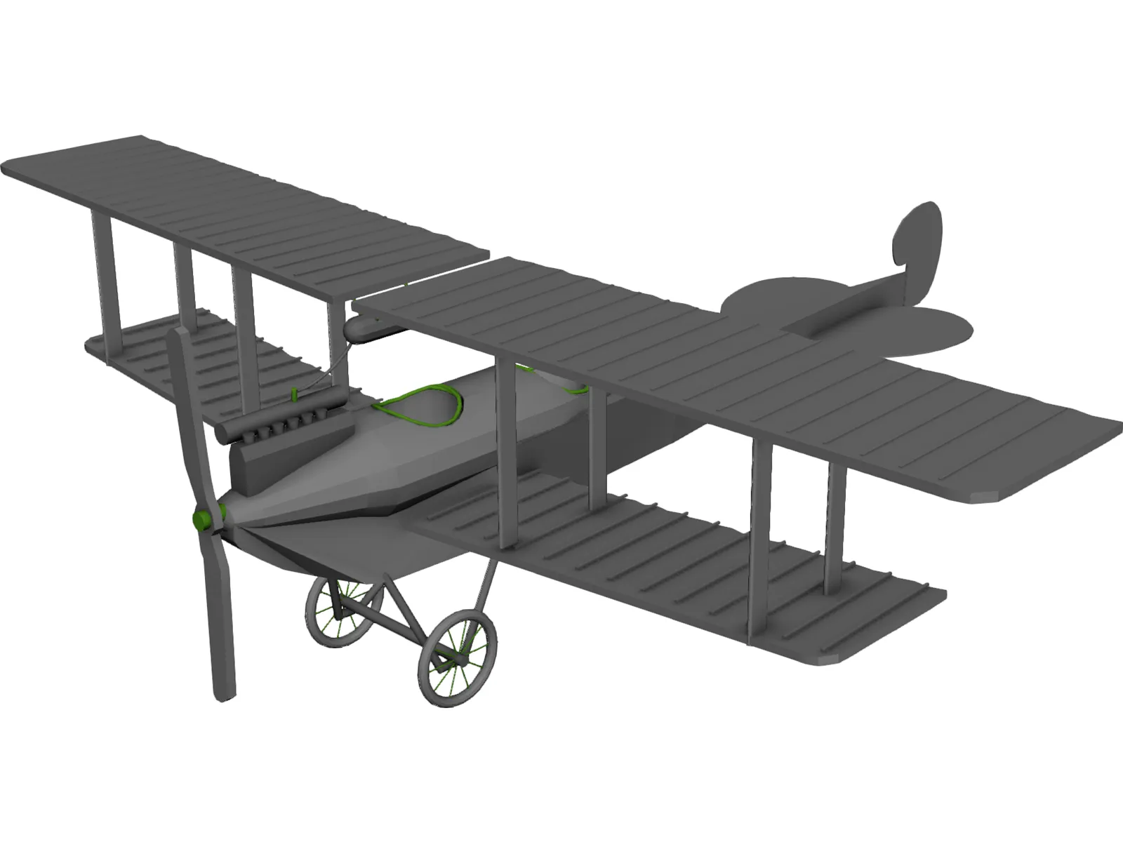 Aviatik 3D Model main preview