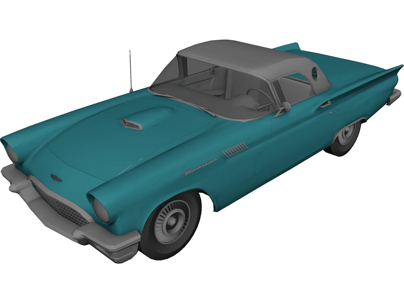Ford Thunderbird (1957) 3D Model main preview