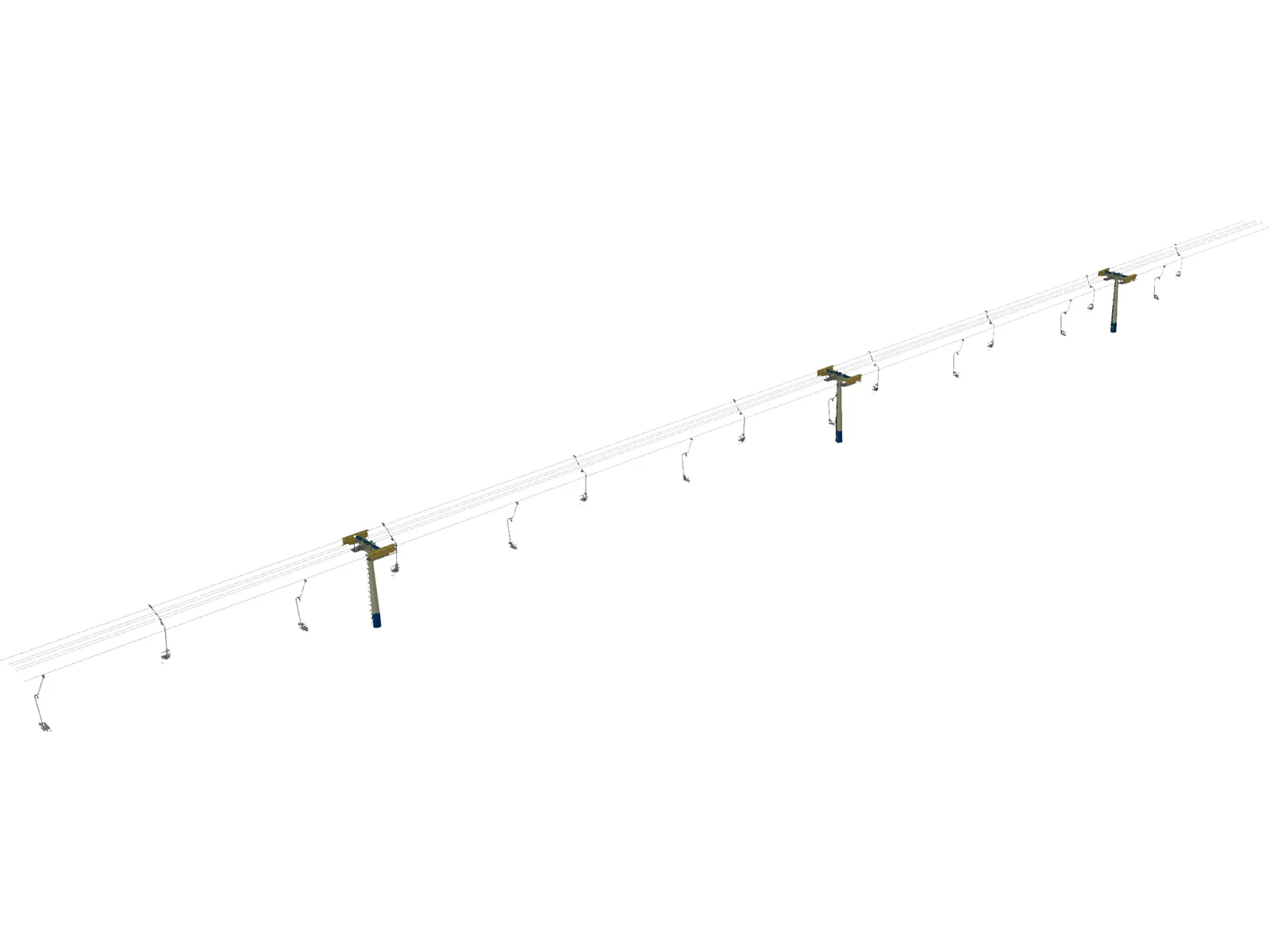 Mountain Cable Railway 3D Model main preview