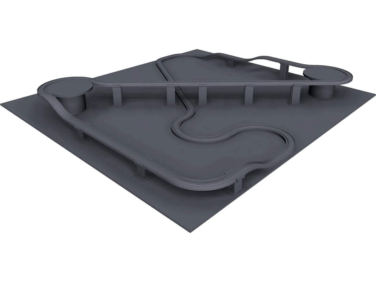 Race Track Model 3D Model main preview