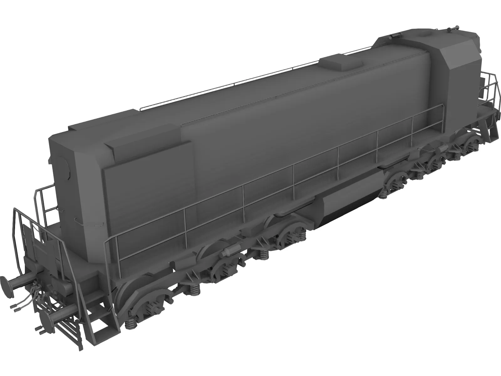 TEM2 Diesel Locomotive 3D Model main preview