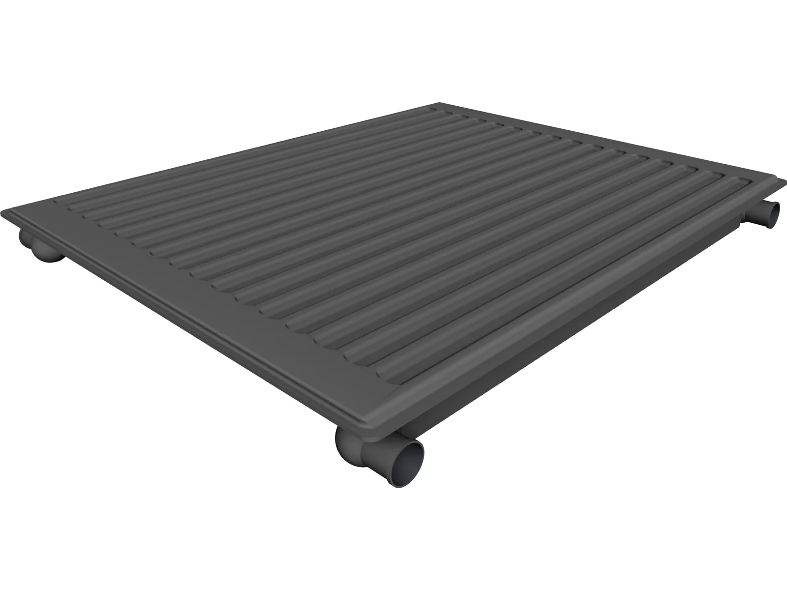 Single Panel Radiator 3D Model main preview
