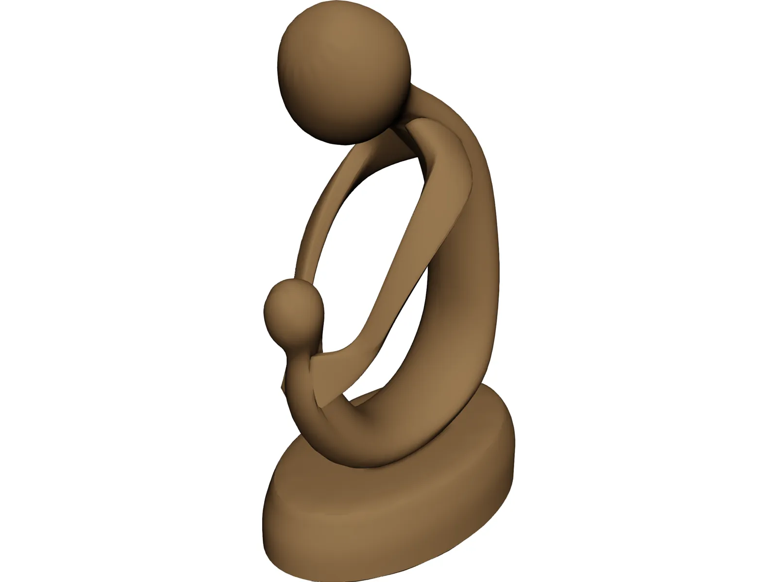 Abstract Sculpture Statue 3D Model main preview