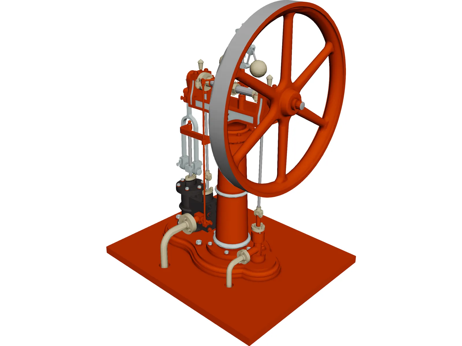 Benson Steam Engine 3D Model main preview