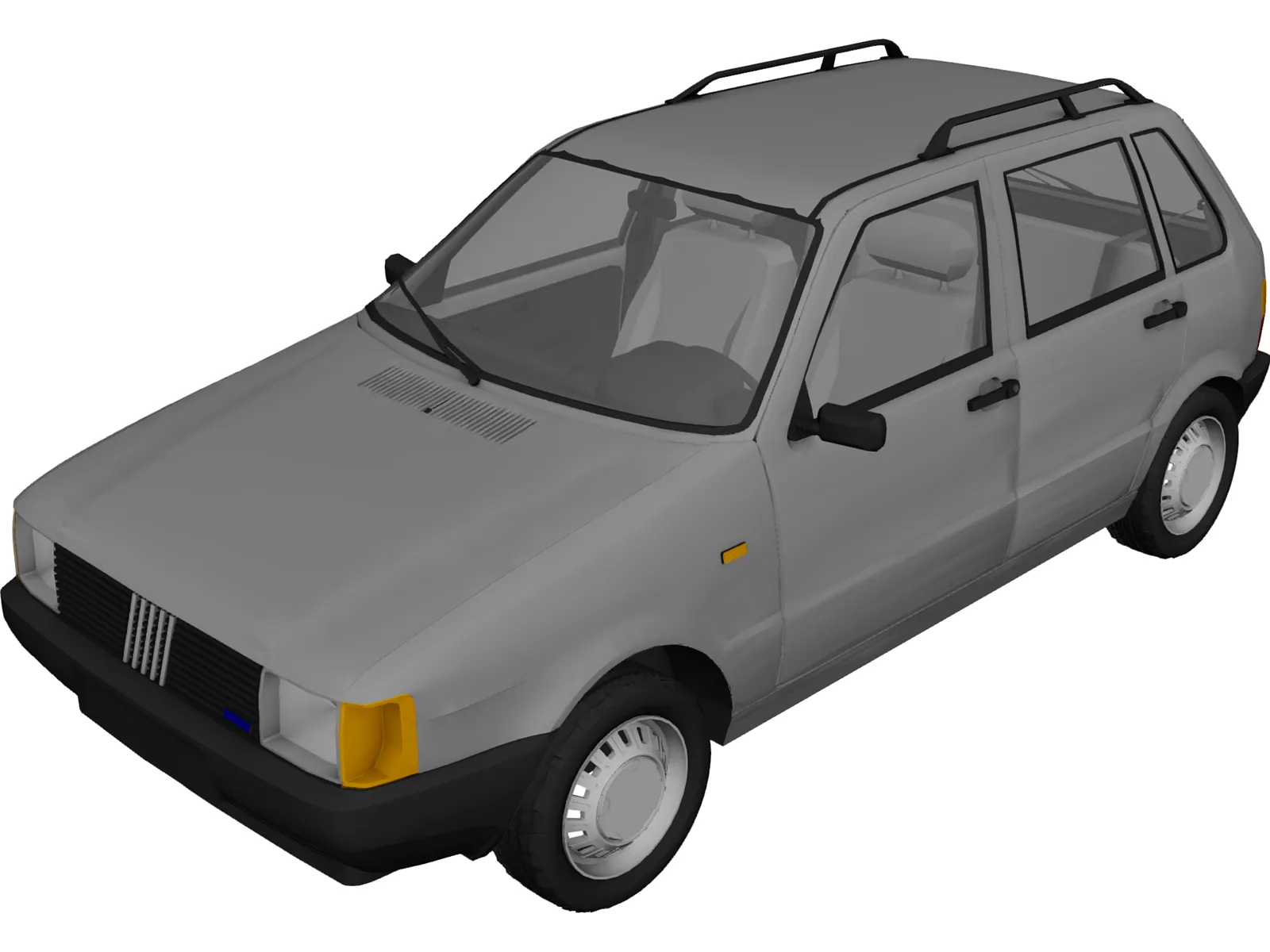 Fiat Uno S 3D Model main preview