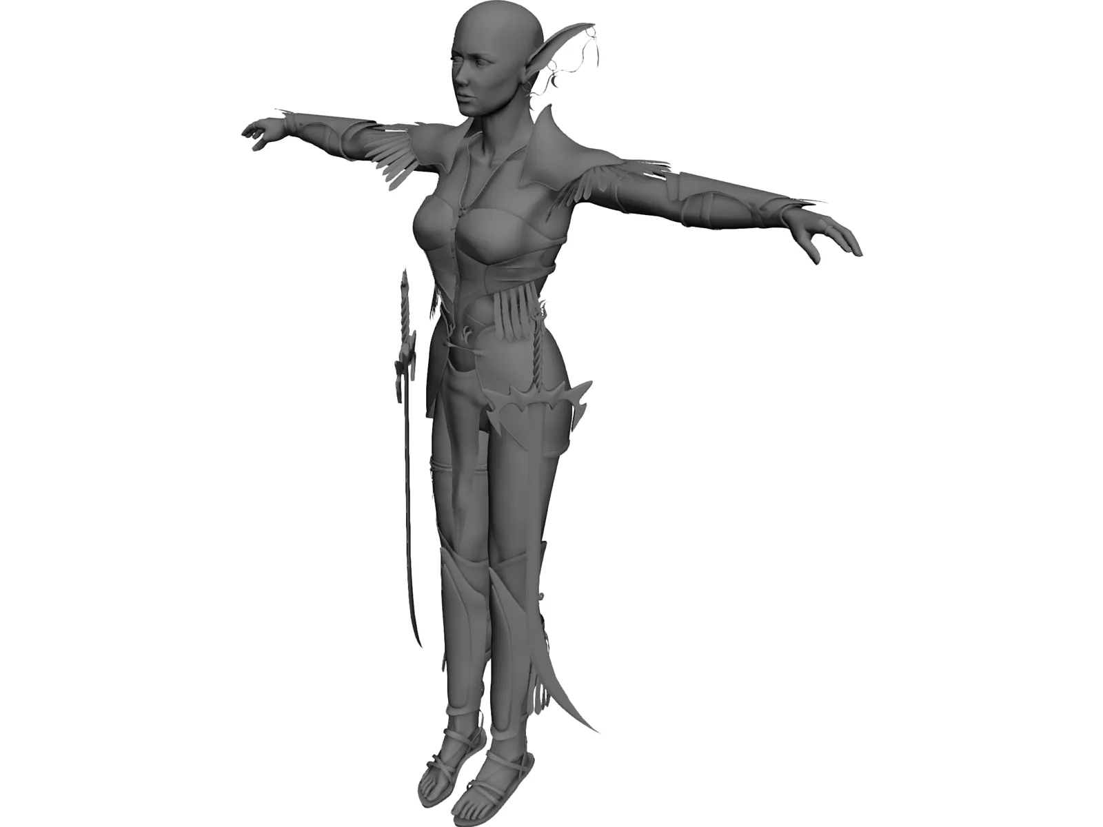Night Elf Luna 3D Model main preview