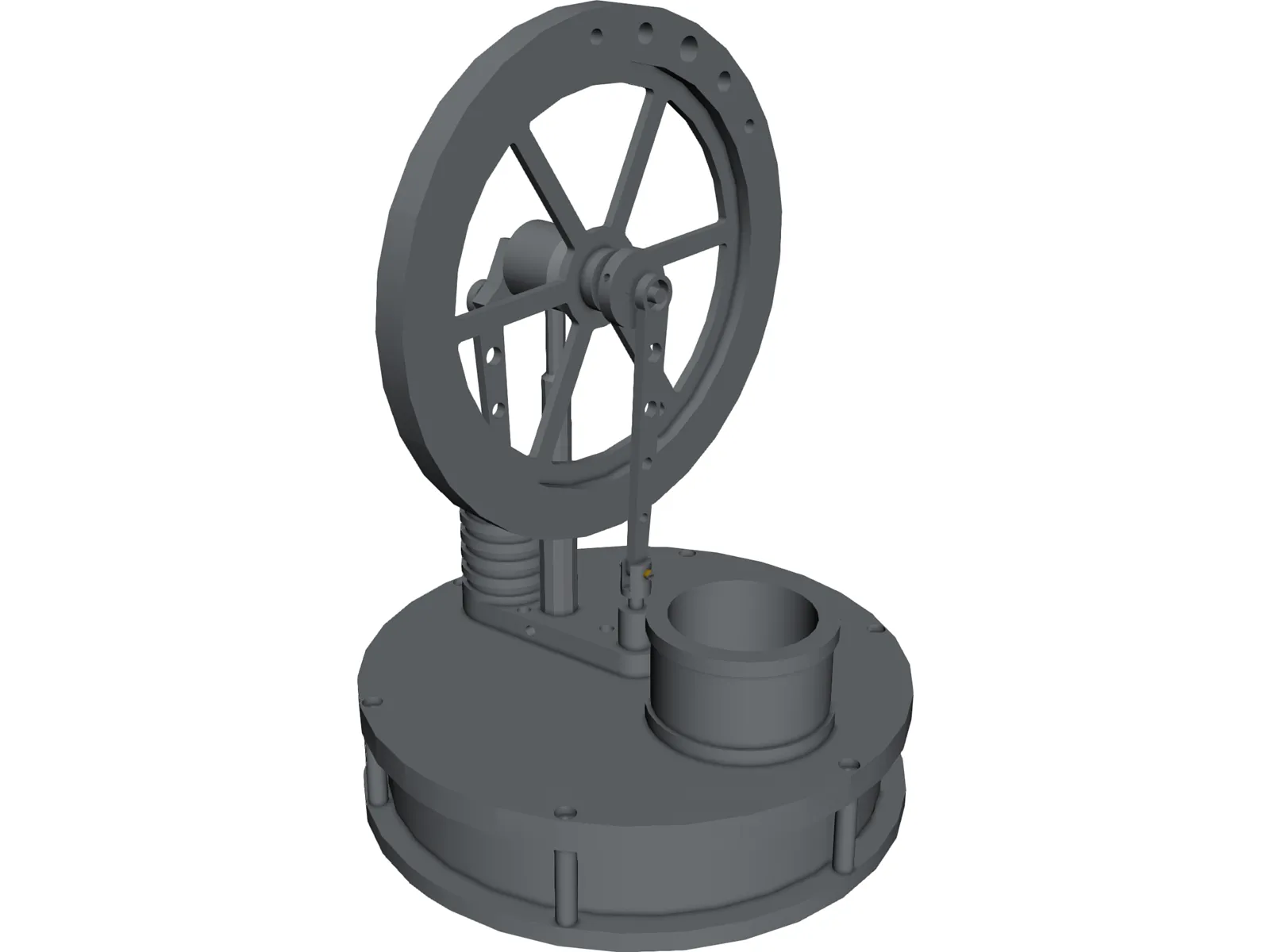 Stirling Engine 3D Model main preview