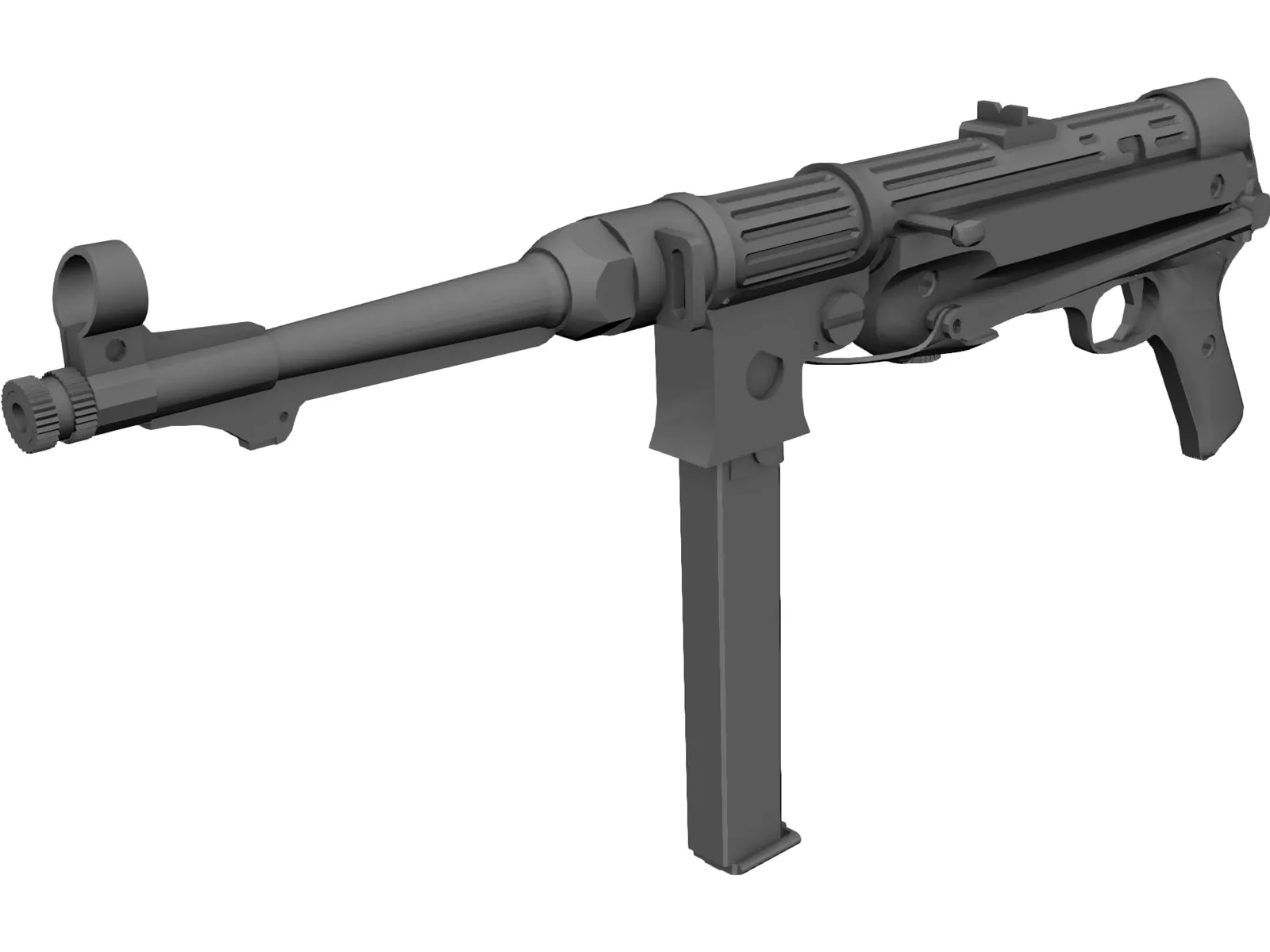 MP4 Nazi Gun 3D Model main preview