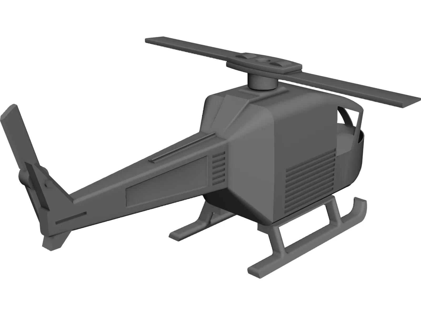 Toy Helicopter 3D Model main preview
